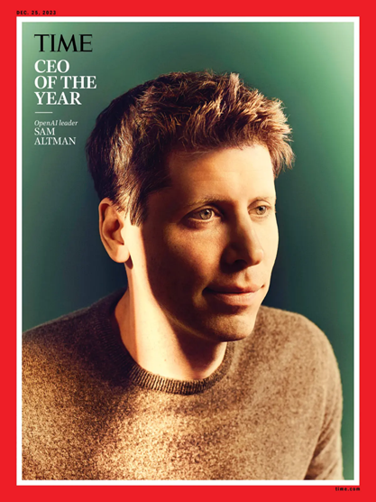 OpenAI的Sam Altman，获《时代》2023年度最佳CEO