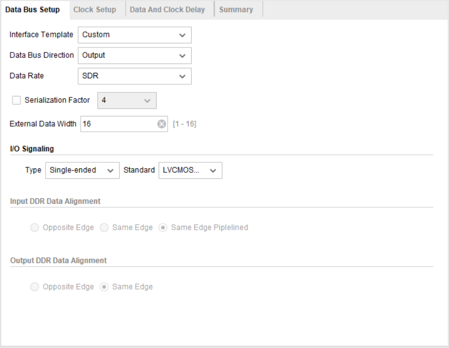 Data Bus Setup界面