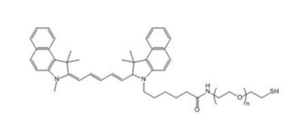 Cy5.5-PEG-SH近红外荧光PEG试剂 Cyanine5.5-PEG-SH，Thiol-PEG-Cy5.5可用于活体成像