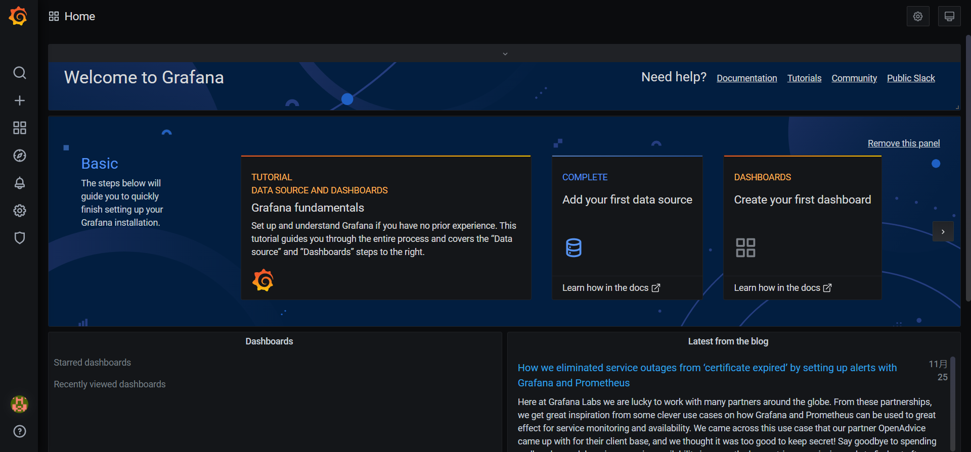 Grafana-Welcome