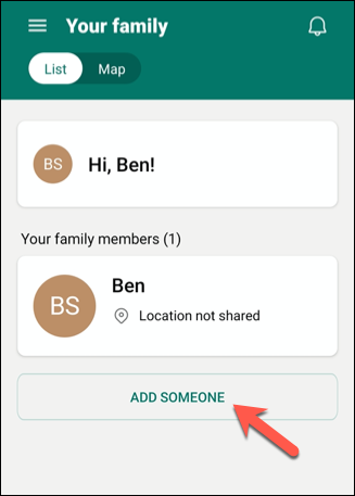 Tap "Add Someone." 