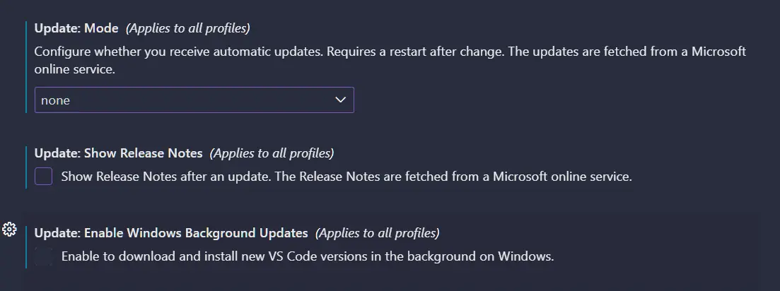 如何关闭 Visual Studio Code 的自动更新通知_visual studio关闭自动更新-CSDN博客