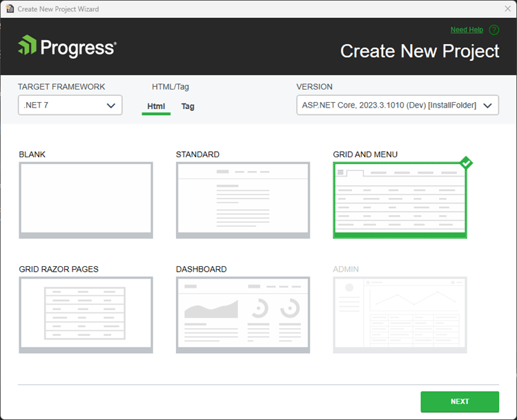 Telerik UI for ASP. NET Core中文教程