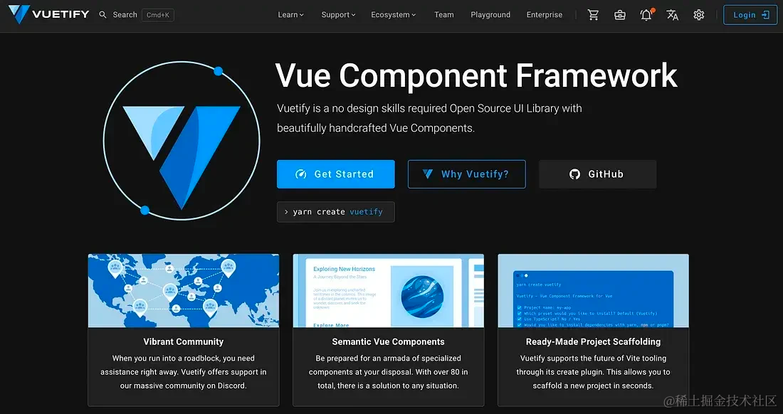 推荐10个最受欢迎的 Vue.js UI 库