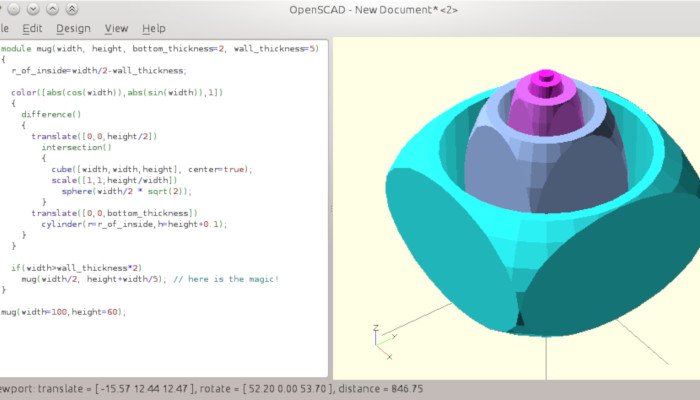 OpenSCAD free 3D software