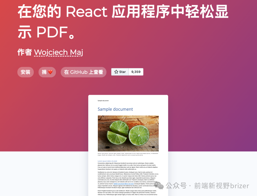 一行代码解决PDF展示？React-PDF居然这么简单-CSDN博客