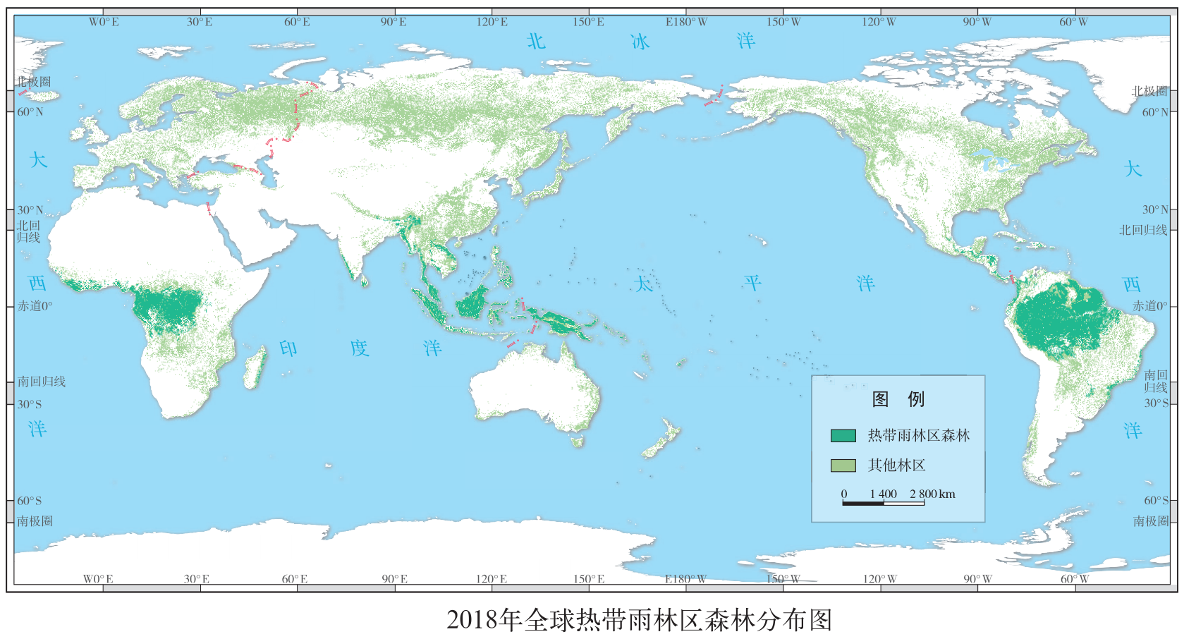 全球森林面积变化图图片