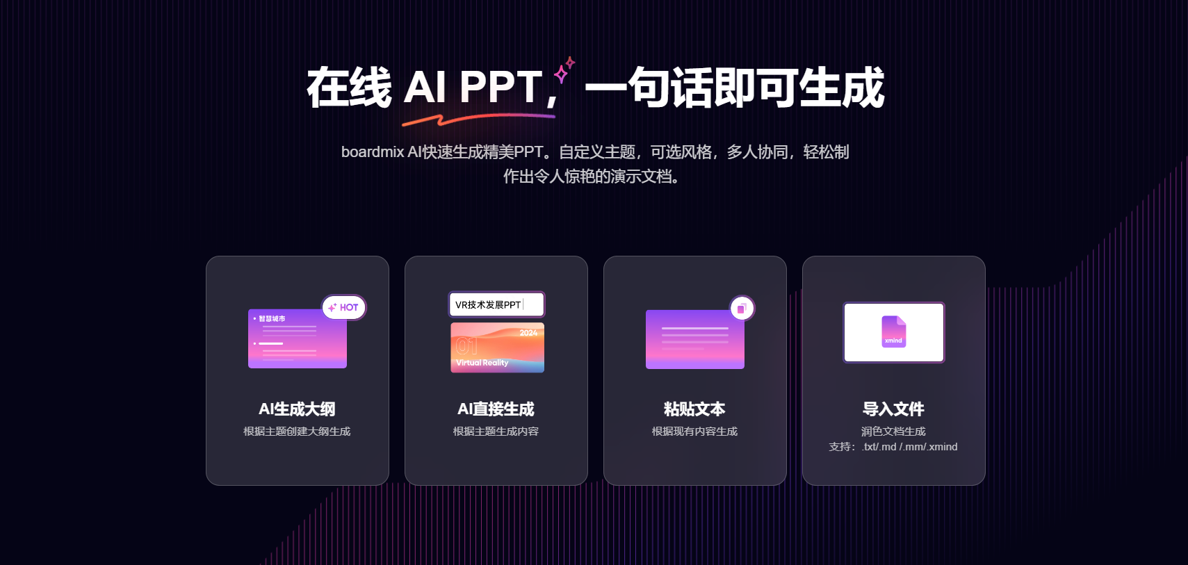 免费生成ppt的人工智能-boardmix AI