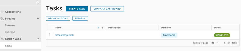 任务执行成功的任务定义列表
