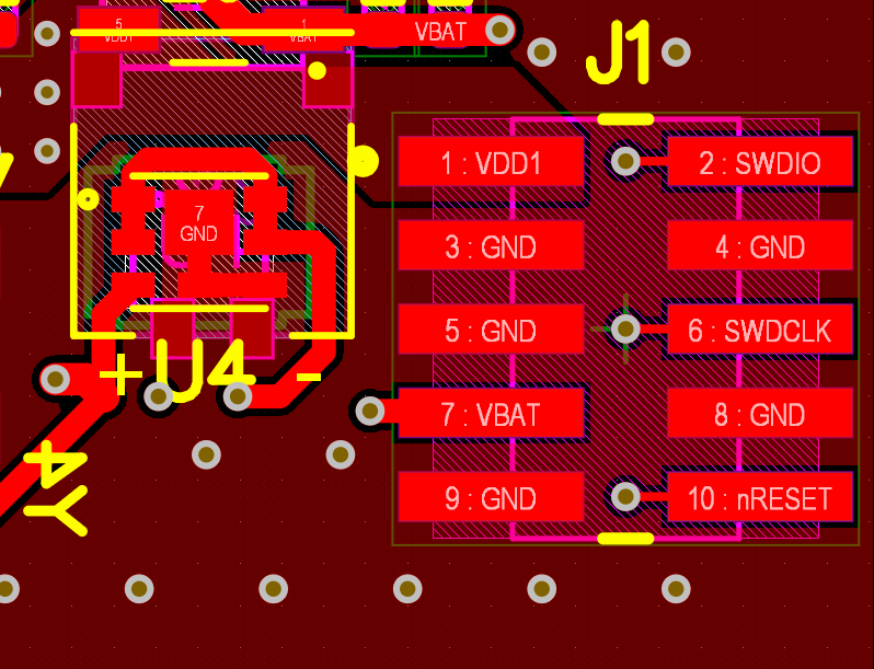 nRF52840 SWD 接头