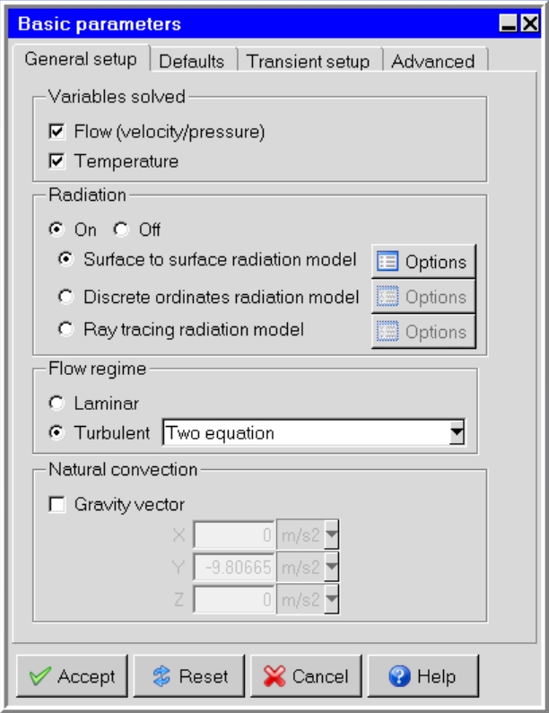 Basic parameters