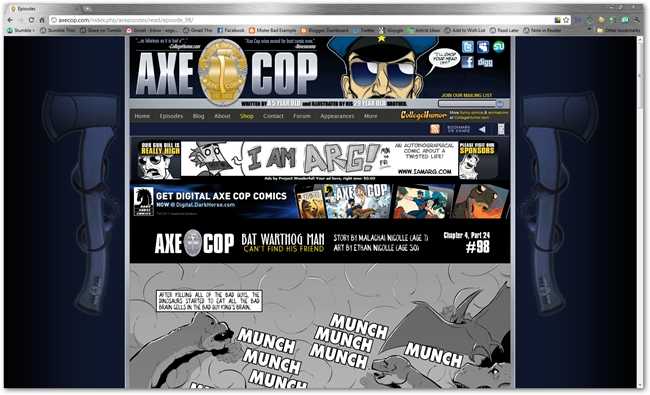 any webcomic with sequentially numbered images will work.