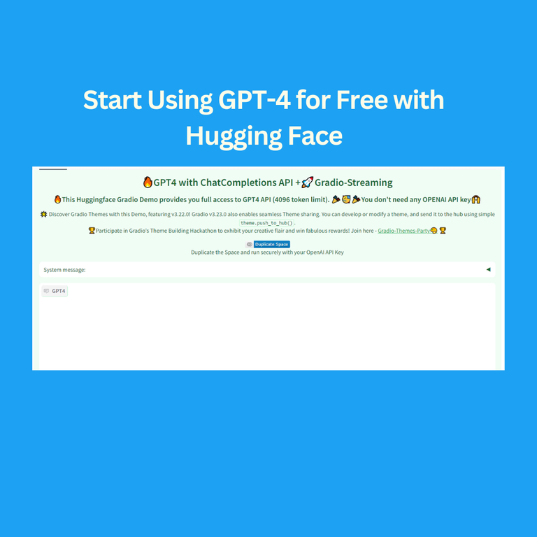 Start Using GPT-4 for Free with Hugging Face