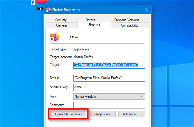 To find an application's EXE file, right-click a shortcut and click "Open File Location" in the Properties window on Windows 10.