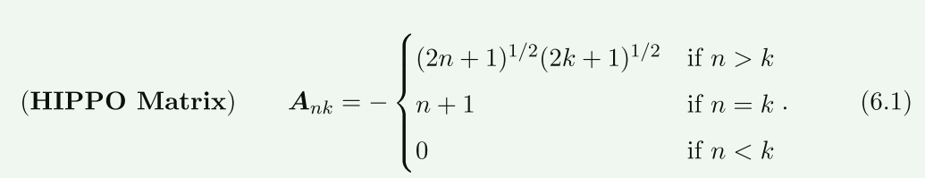 Hipo Matrix Example 【长文阅读】MAMBA作者博士论文<MODELING SEQUENCES WITH STRUCTURED STATE SPACES ...