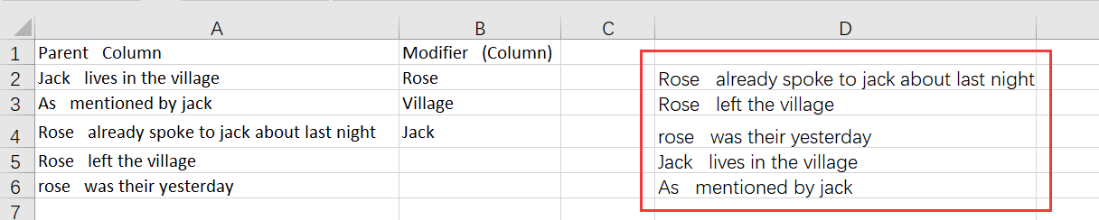 Excel 根据包含的关键词将指定列按关键词指定顺序排列