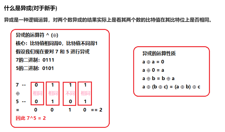 刷题笔记(异或&递归)-06