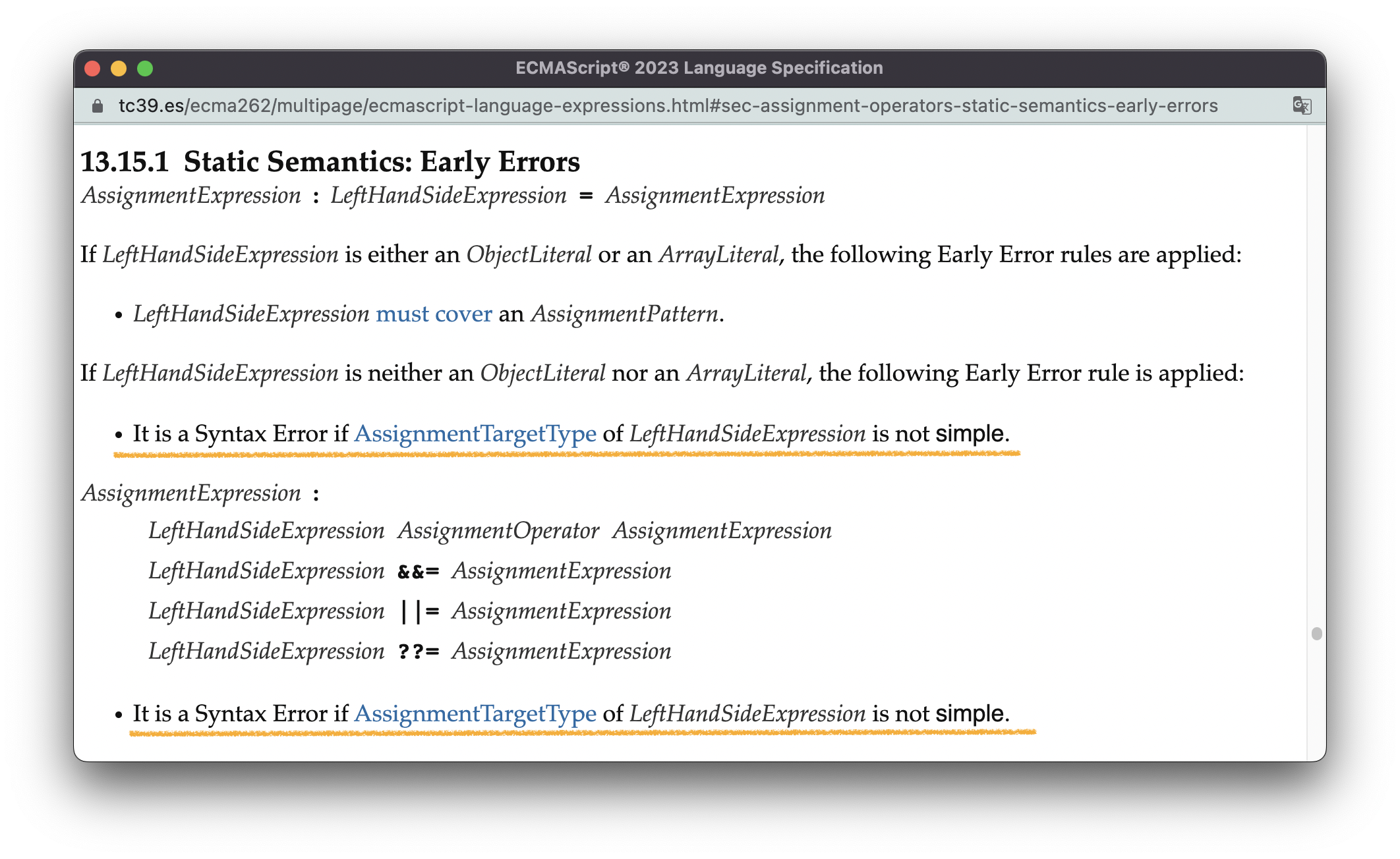 early-error-assignment