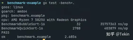 go语言基准测试Benchmark 最佳实践-冒泡排序和快速排序算法基准测试时间复杂度对比