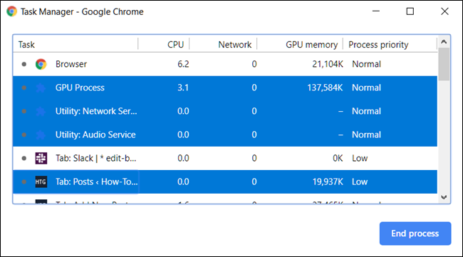 Select multiple items with Shift or Ctrl.