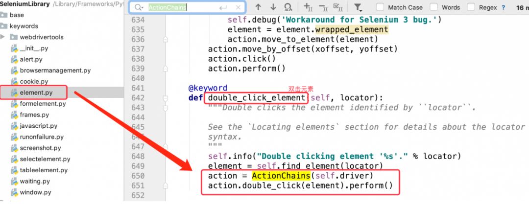 Comprehensive interpretation of SeleniumLibrary keywords