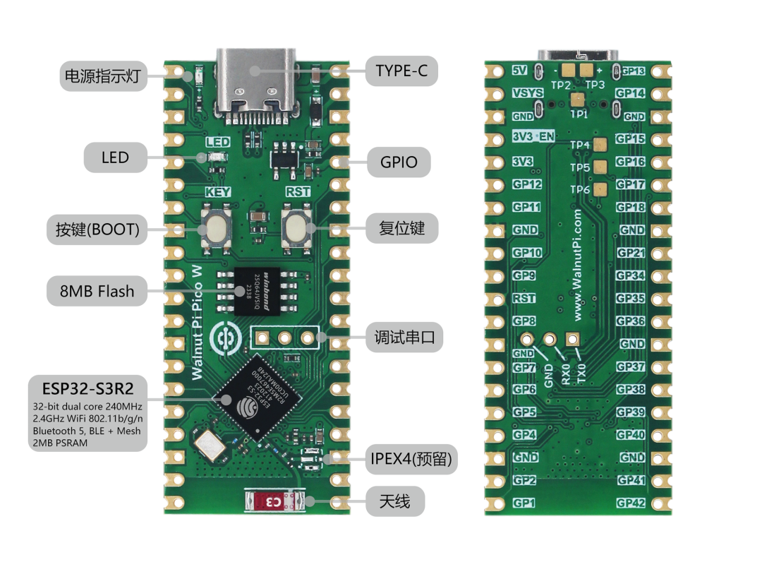 基于esp32s3的核桃派picow和在线教程正式发布支持homeassistant前500