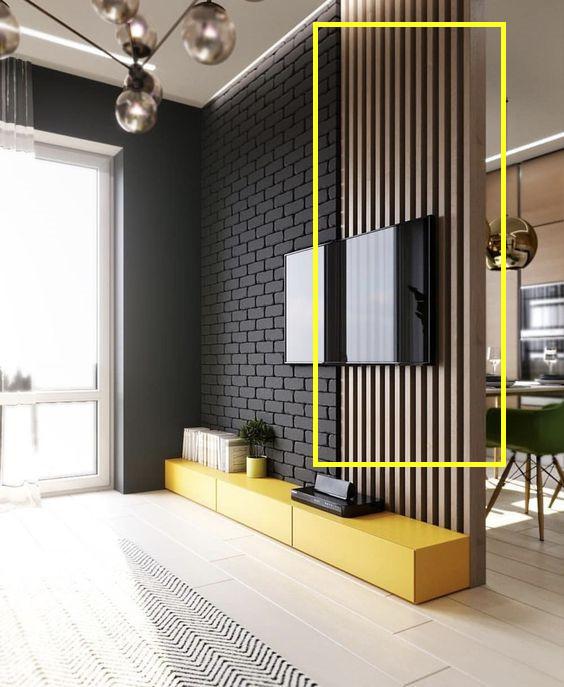 木头墙正反怎么分这才是现在流行的电视墙一半实心墙一半镂空板成本低