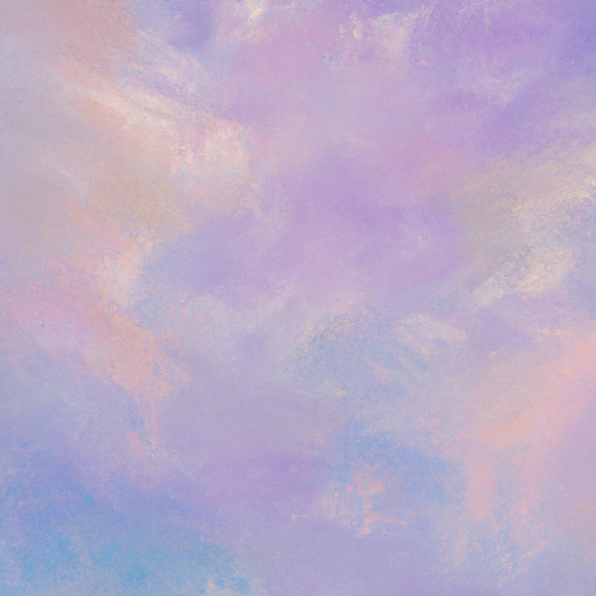 The image is an abstract background with soft, blended hues of purple, pink, and blue. The pastel colors mix seamlessly, creating a dreamy and serene atmosphere, reminiscent of a twilight sky or an ethereal mist.