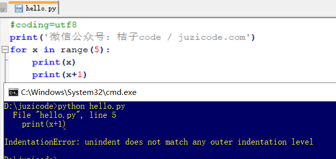 Python错误集锦：Indentationerror: Unindent Does Not Match Any Outer Indentation  Level_桔子Code的博客-Csdn博客