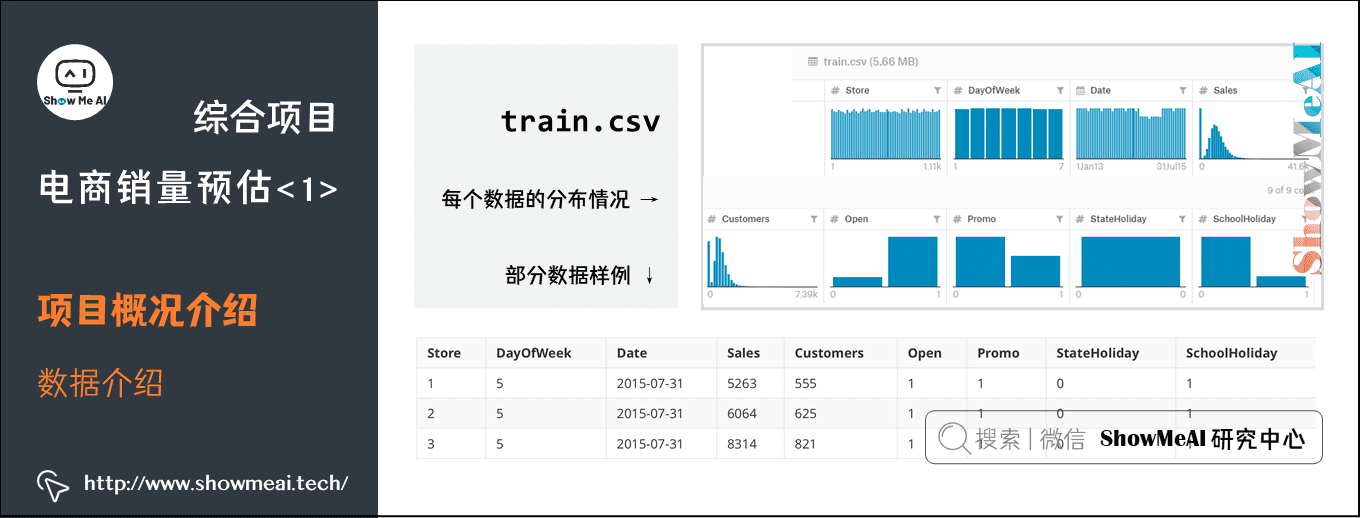 综合项目; 电商销量预估<1>; 项目概况介绍; 数据介绍; 6-9