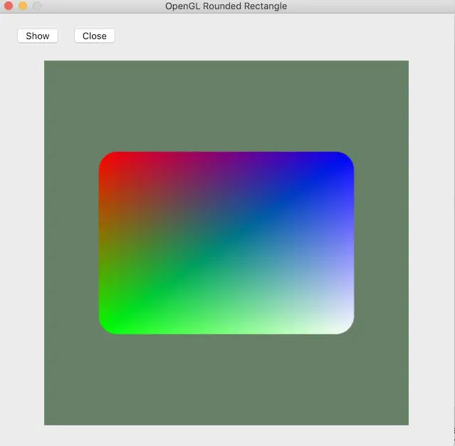 如何使用OpenGL来绘制一个圆角矩形