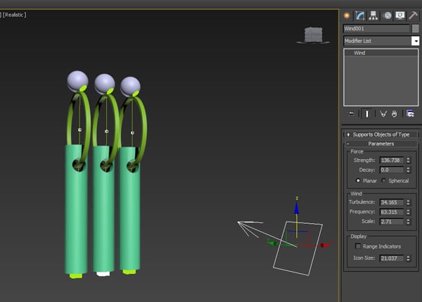 Set wind parameters