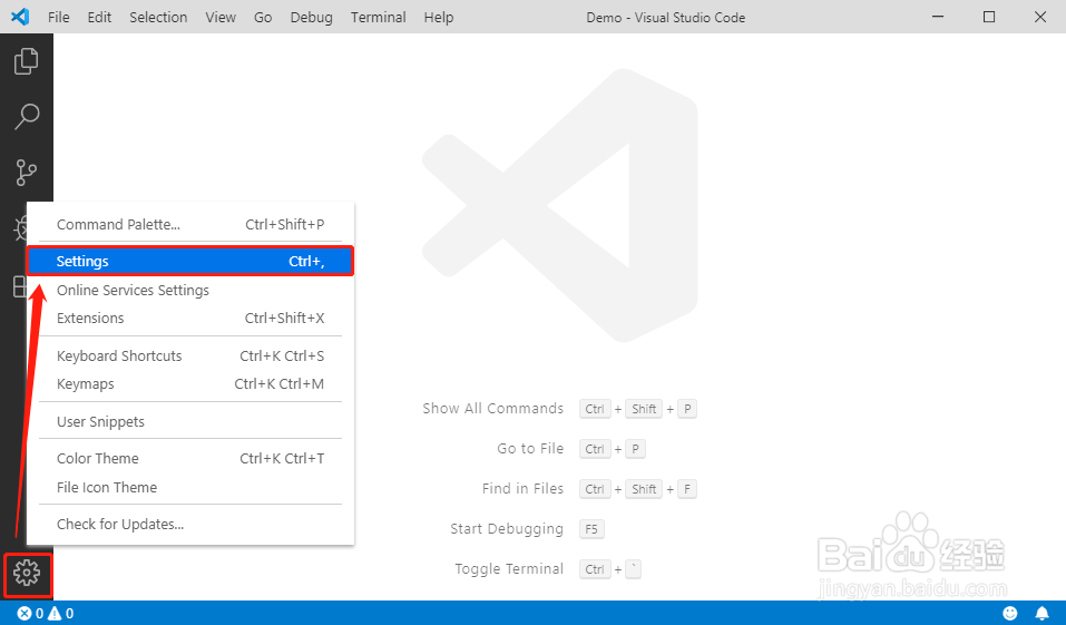 新版vscode如何打开settings.json