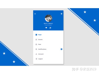 bootstrap4左侧导航栏优秀大气ui设计干货抽屉导航汉堡菜单模板素材