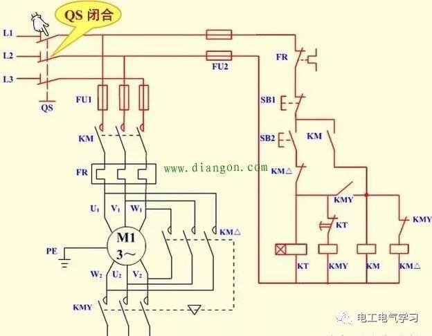 11kw星三角启动延时几秒电机星三角降压启动接线方法图解