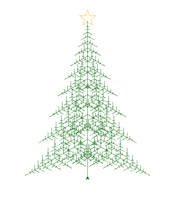 python话圣诞树使用python画了一棵圣诞树的实例代码