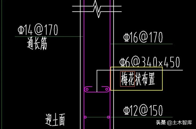 拉筋的間距正常輸入,畫的所有剪力牆都是拉筋按照梅花形佈置的了