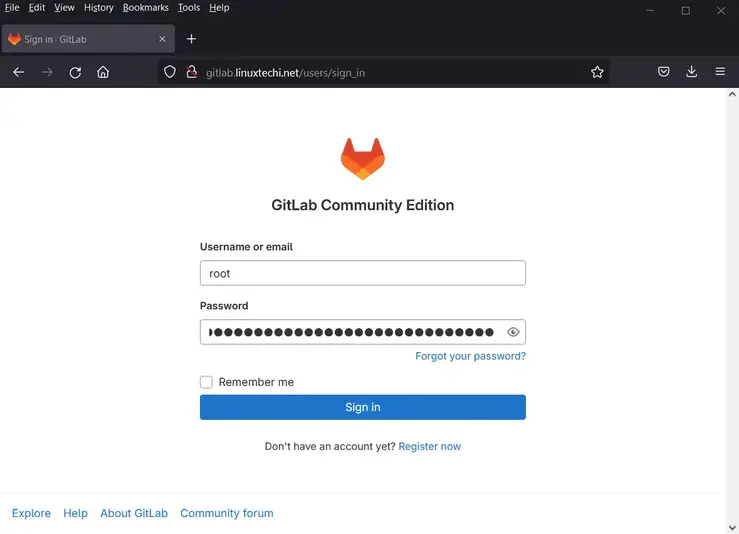 GitLab-Login-Page-Post-Installation-Ubuntu