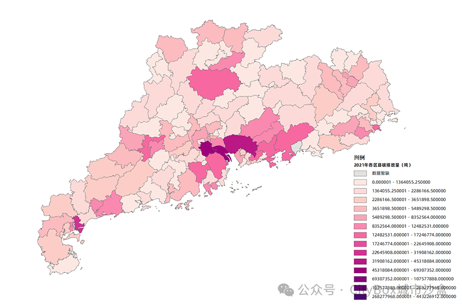 数据分享 I 1970-2021年各区县碳排放总量