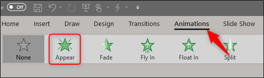 appear animation