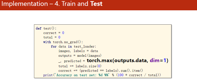 Implementation-4. Train and Test