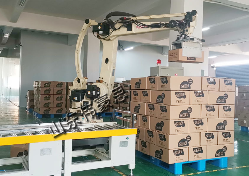 搬运机器人举杯贺所需的条件全自动拆垛机器人是企业包产增效的好伙伴