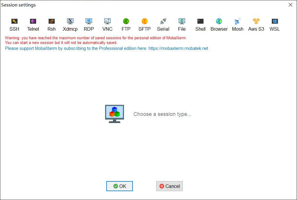 Mobaxterm 突破 14个 session 限制