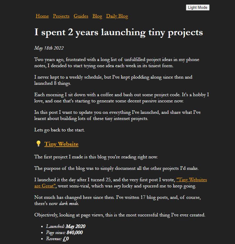 i_spent_two_years_launching_tiny_projects