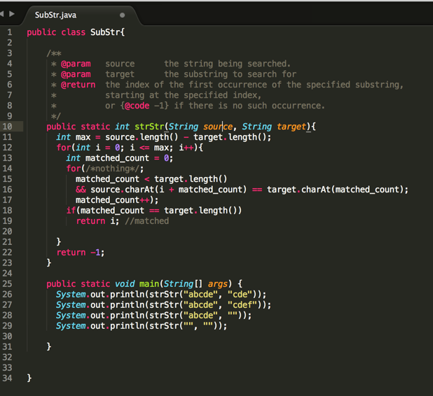 LintCode string lookup (STRSTR) (Java) - Programmer Sought