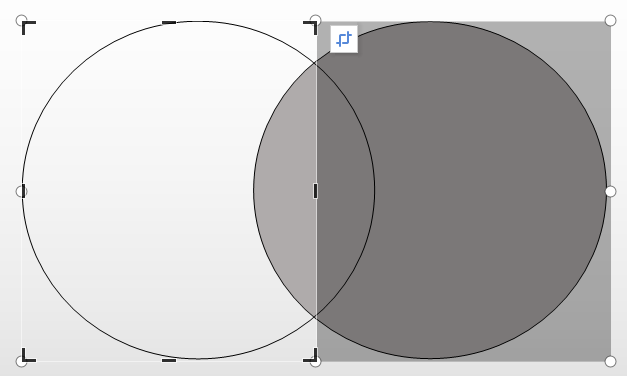 ppt中如何制作两圆交叉阴影图