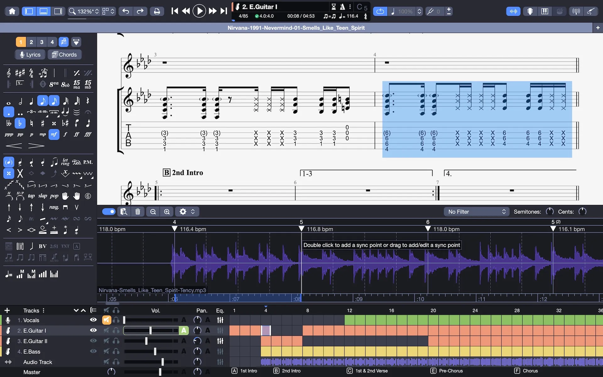 Guitar Pro For Mac v8.1.2-32 功能强大的乐谱播放器