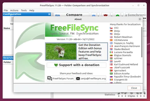 Acerca de-Pantalla-FreeFileSync-Ubuntu-Linux