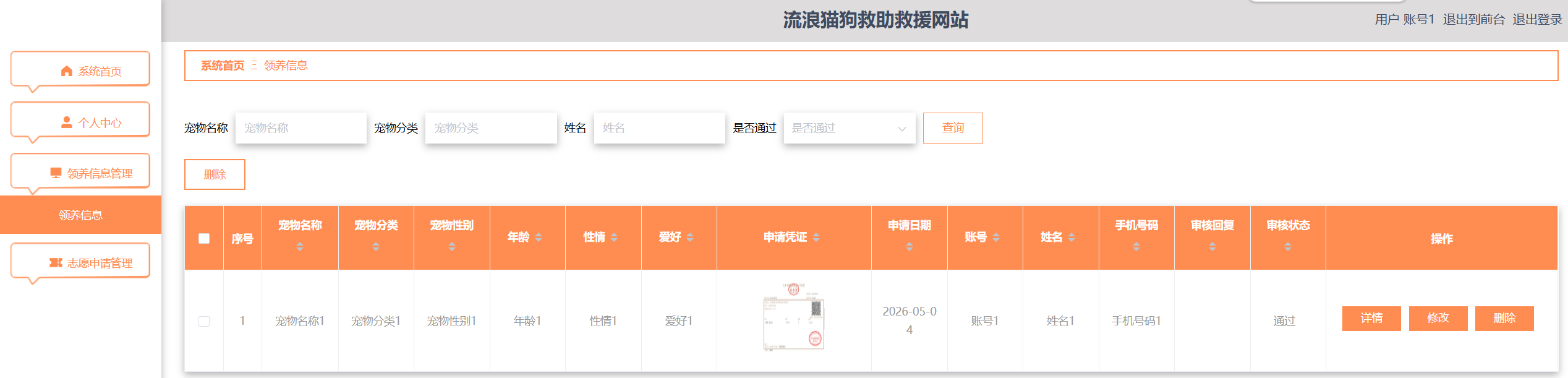 用户后端功能