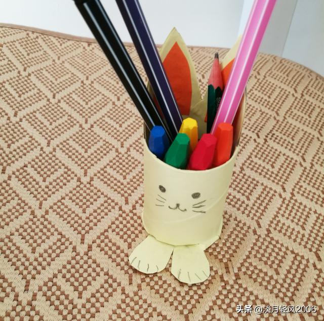 c语言用graphics画直线 带箭头直线_幼儿园手工,用纸筒做一个小兔子